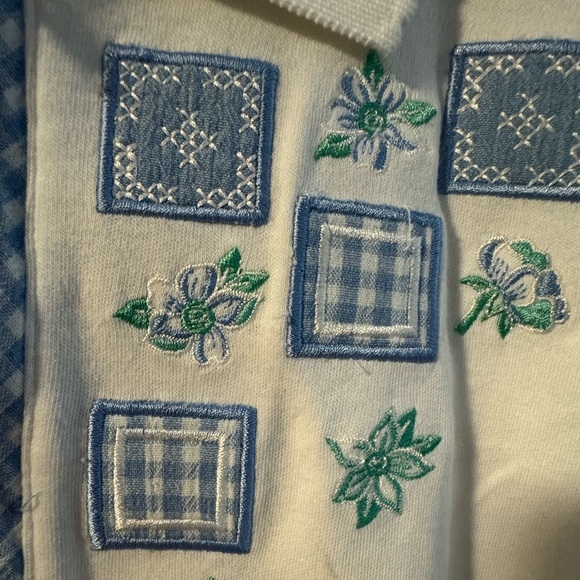 Koret Embroidered 1/4 Zip Up Collared Grannycore Shirt 1X Cottagecore Comfy NWT - Picture 8 of 11